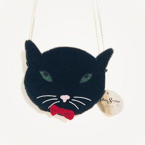 NEW Black Cat/Panther Clutch Purse with Chain